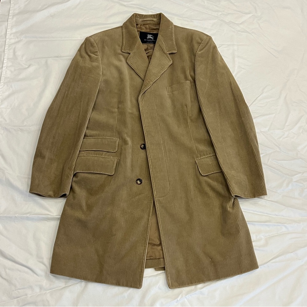 Men's Burberry London Tan Corduroy Jacket Blazer Coat With Theater Pocket